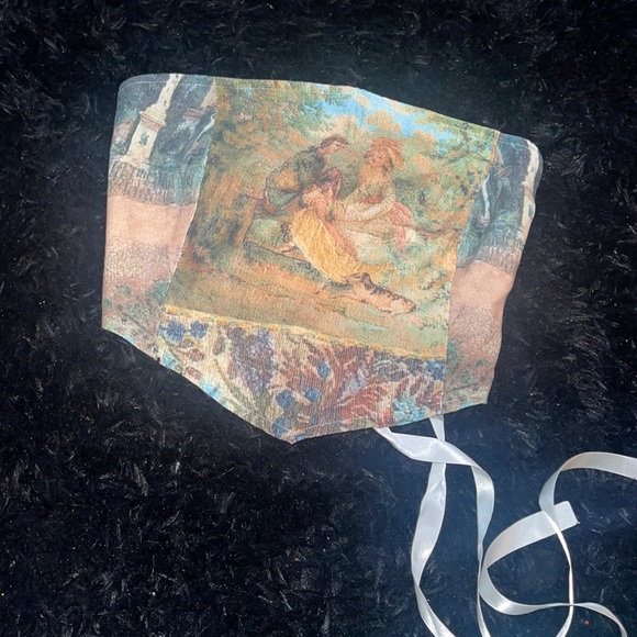 Lace up Corset Art Top With Ribbon Backing - Picture 1 of 3